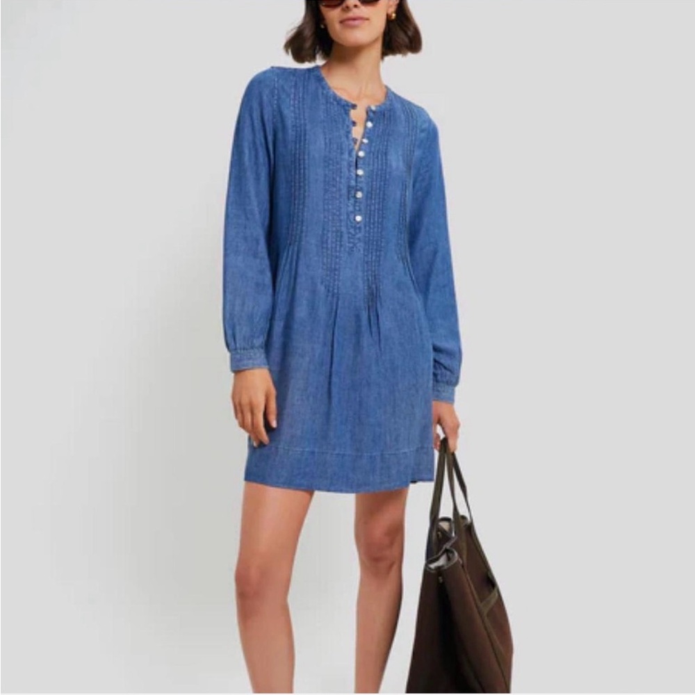 Faherty Indigo Blue Mini Dress